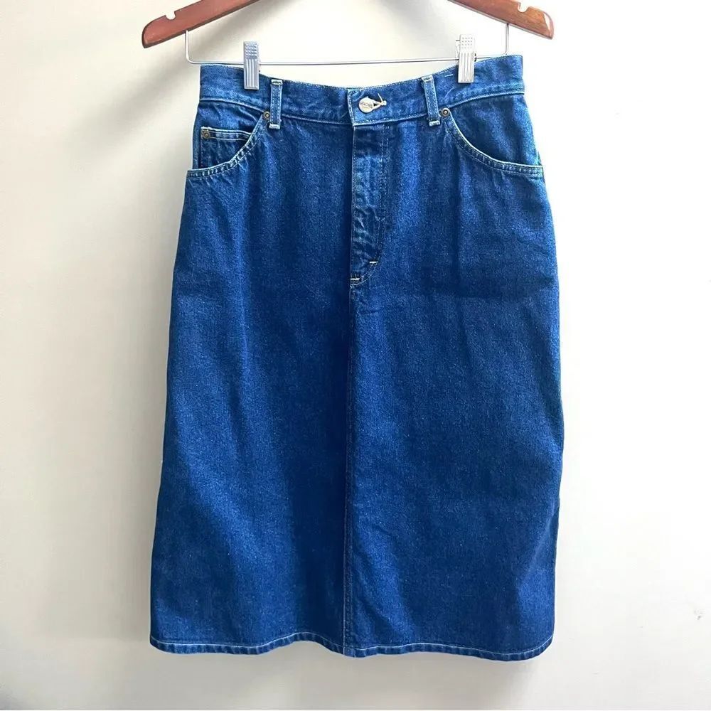 LL Bean denim pencil skirt  size Sm